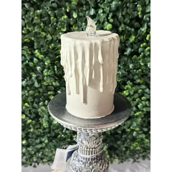 Martha Stewart Halloween Skull Candle Holder LED Decor Gothic Spooky Light Up - Picture 4 of 6